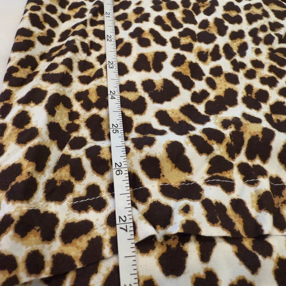 Jessica Simpson Leopard Print sleeveless jumpsuit Brown & Cream pockets SZ SM - Picture 6 of 12